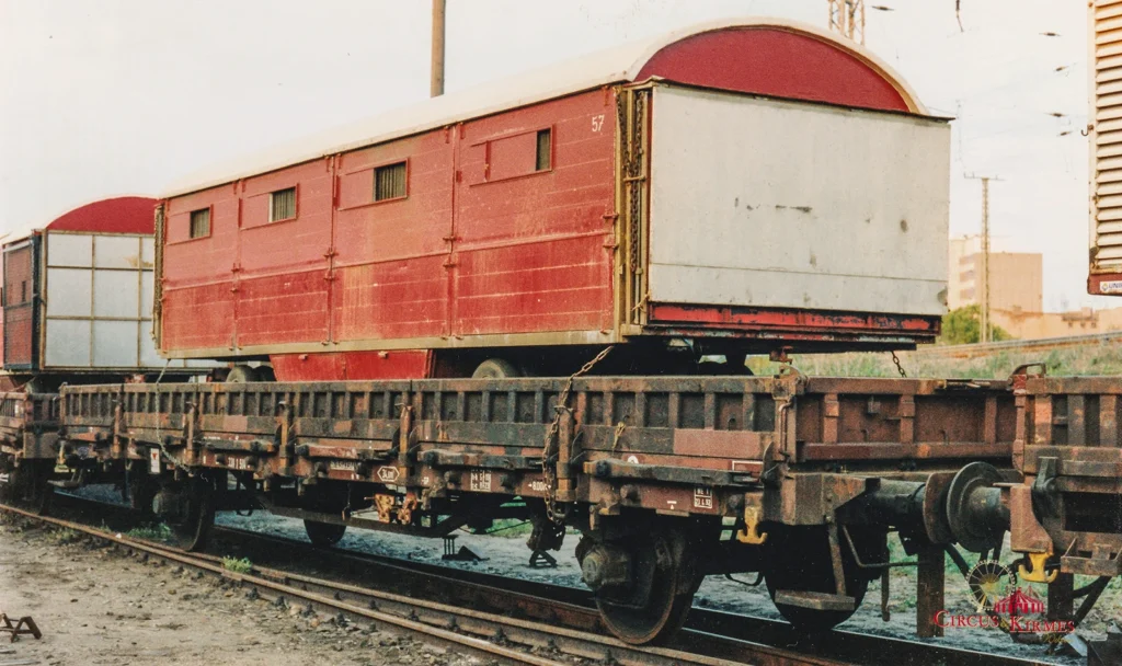 Bahnverladung American Circus 1994 Magdeburg