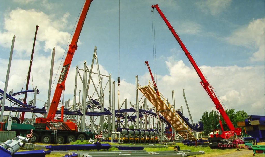 1995 Aufbau des Eurostar in Düsseldorf