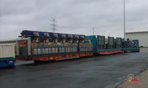 2008 Verladung des Eurostar nach Moskau