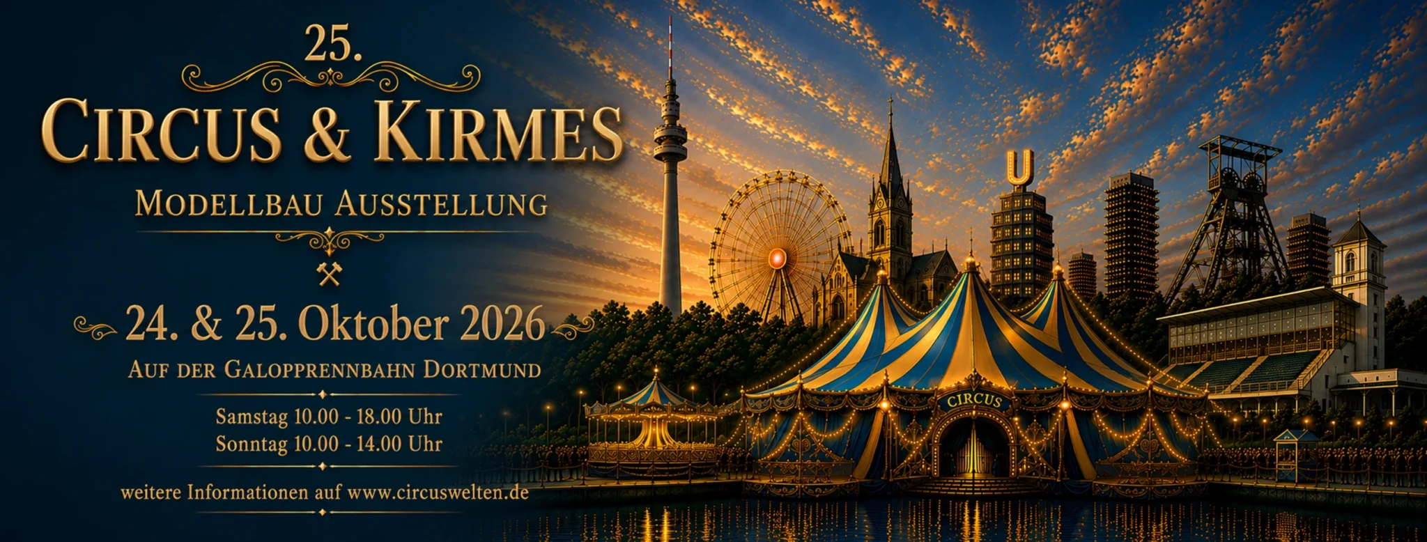 25. Circus & Kirmes Modellbau Ausstellung in Dortmund auf der Galopprennbahn